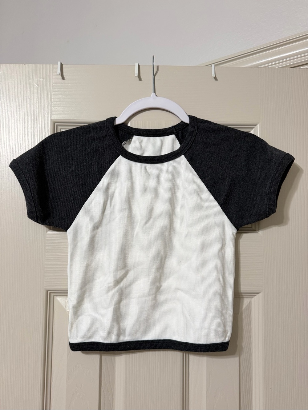 Black & White Cropped Baby Tee